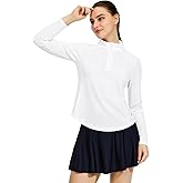 MIER Long Sleeve Workout Shirts for Women Quarter Zip Athletic Pullover Dry Fit Flowy Golf Running UV Sun Shirts,1/4 Zip