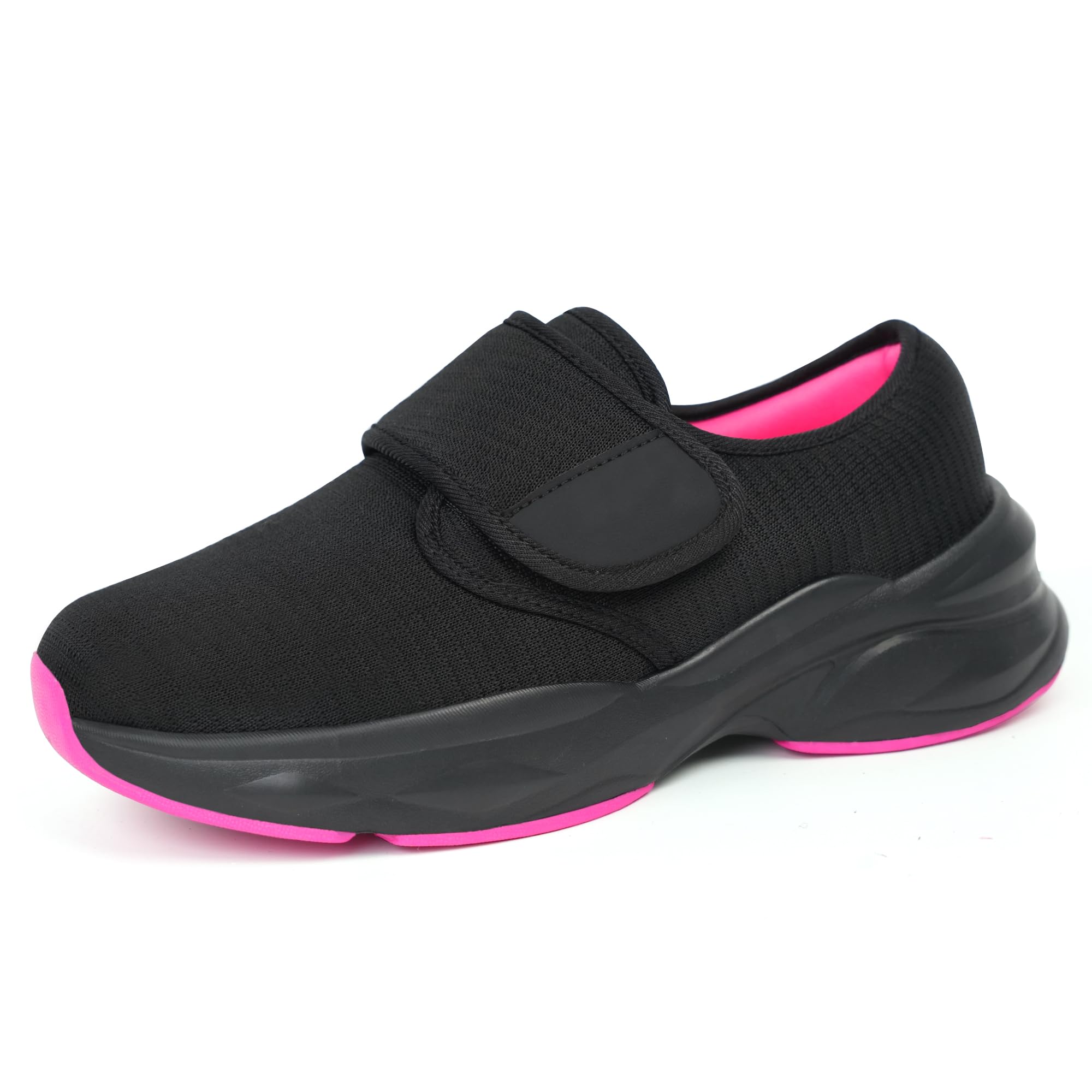 Photo 1 of ORTOREX Women Orthopedic Diabetic Walking Sneakers Swollen Feet Shoes (9,Black/Berry)