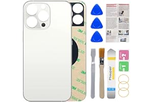 Phoupair OEM Rear Back Glass Replacement for iPhone 13 Pro Max 6.7 Inches with Professional Repair Tool Kit (Silver)