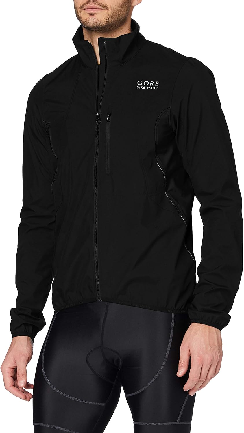 black cycling jacket