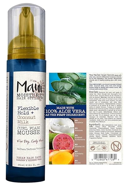 MAUI MOISTURE COCONUT MILK CURL FOAM MOUSSE 8.5 OUNCE (251ML) (PACK OF 6)