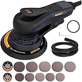 MAXXT Electric 5mm Random Orbital Sander, Palm Sander with Brushless Motor, 5&6Inch Sanding Pads, Central Vacuum, Sanders for