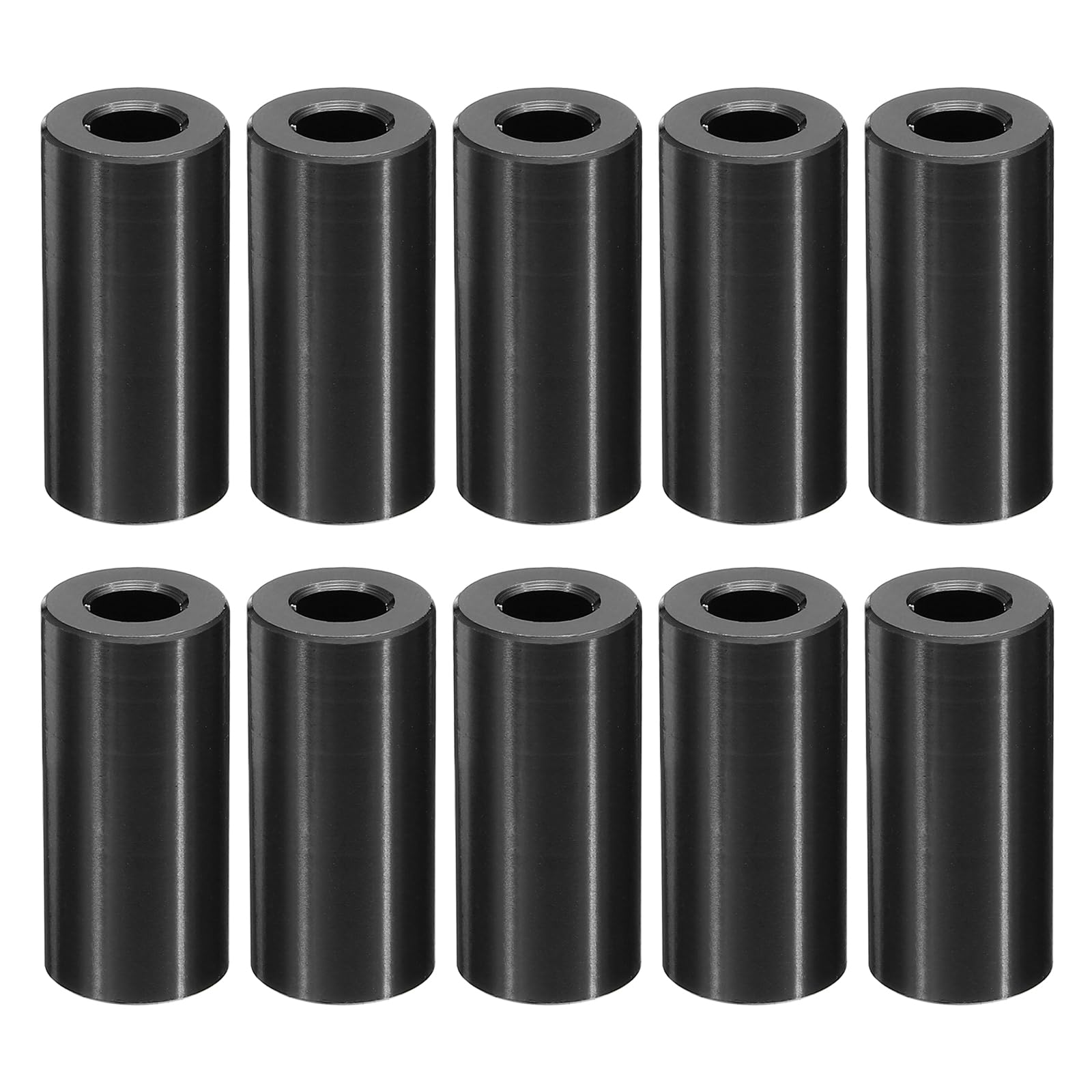 PATIKIL M6 Aluminum Spacers, 10 Pcs Metal Spacer Aluminum M6 x 1/2" OD x 1" L Aluminum Spacer Screw Standoff Round for 1/4" or M6 Screw Bolts