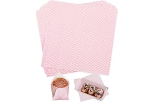 KIKISML 100 PCS Wavy Waxed Deli Paper Sheets 7 * 7 Inch, Food-Grade Greaseproof Papers Hamburger Paper Food Basket Liners for
