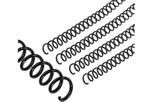 PATIKIL 6mm(1/4") Plastic Spiral Binding Coils, 50 Pcs Binding Spirals 30 Sheet Capacity 4:1 Pitch Binding Spirals for Bindin