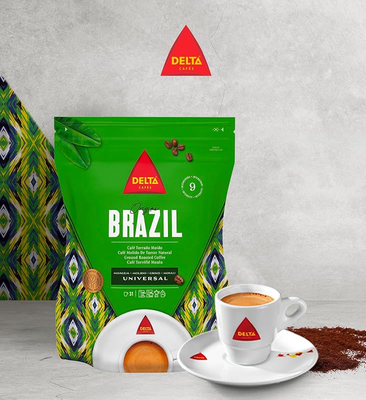 Delta Ground Roasted Coffee from BRAZIL for Espresso Machine or Bag 220g