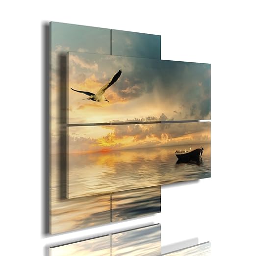 title=Quadro moderno Mare 03- Multipannello a due livelli by DUUDAART