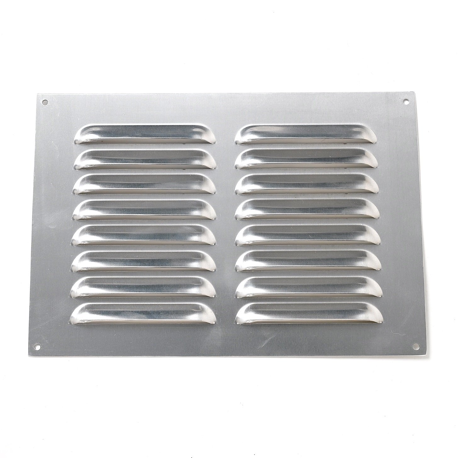 Merriway BH01244 9 x 6 inch Fixed Louvre Air Grille (Overall Vent Size: 230 x 155mm), Aluminium 9 x 6-inch, Grey,