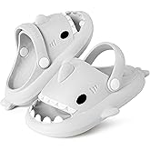 KVbabby Kids Shark Slides Boys Girls Toddlers Cloud Shower Slippers Cute Cartoon Open Toe Sandals Cushioned Thick Sole Beach Pool Shoes