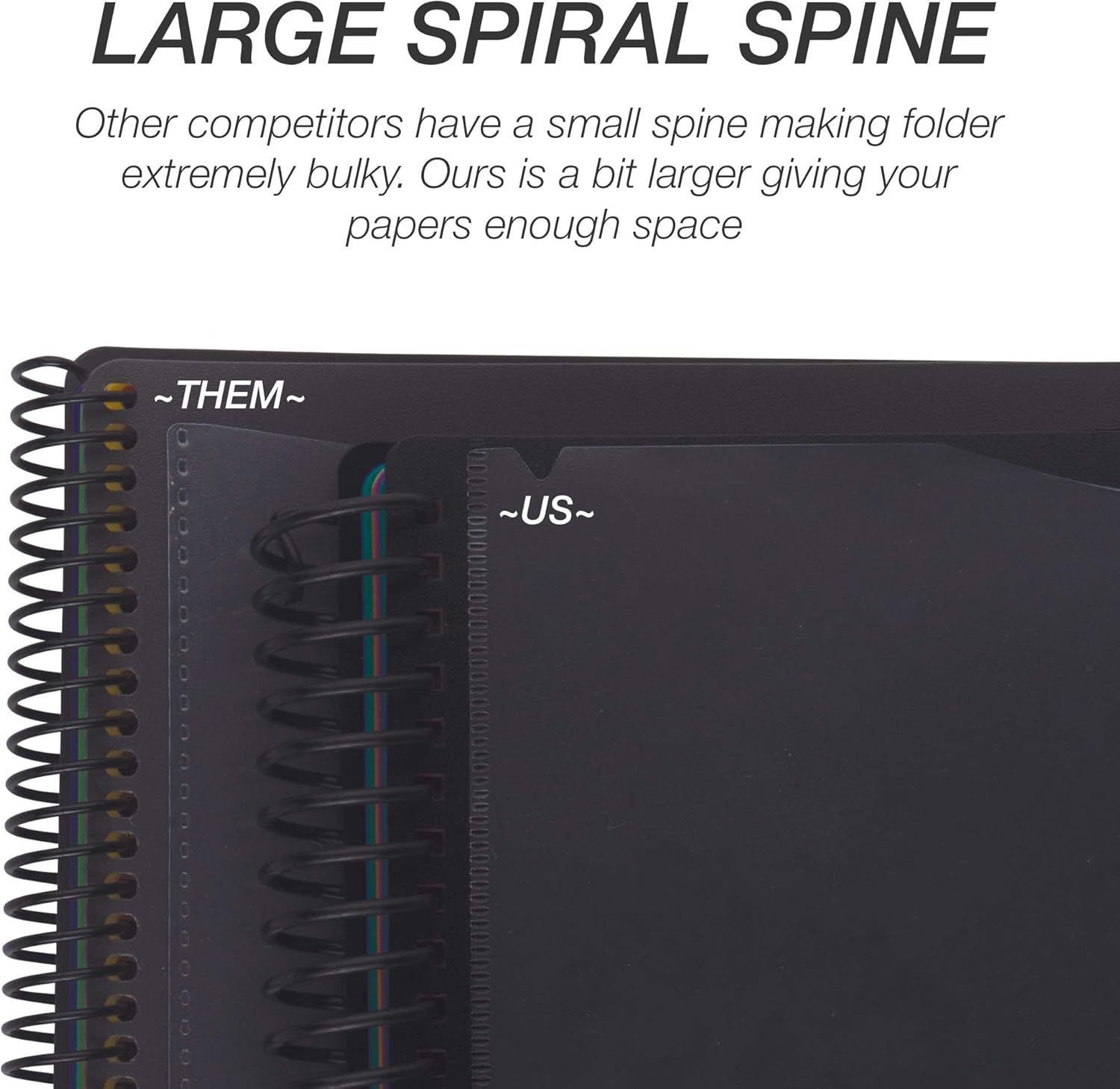 Samsill 24 Pocket Spiral Project Organizer with 12 Dividers, Customizable Front Cover, Erasable Write On Tabs : Office Products