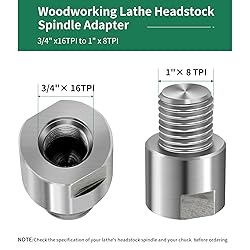 HAowosi Lathe Headstock Spindle Adapter,Converts FT