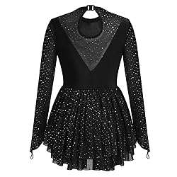 AFAVOM Sequin Figure Skating Dress for Women Girls
