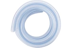 LDR Industries 516 B1210 Clear Braided Nylon Poly Tubing Flexible Non-Toxic, 1/2" Inner Diameter x 3/4" Outer Diameter,10 Fee