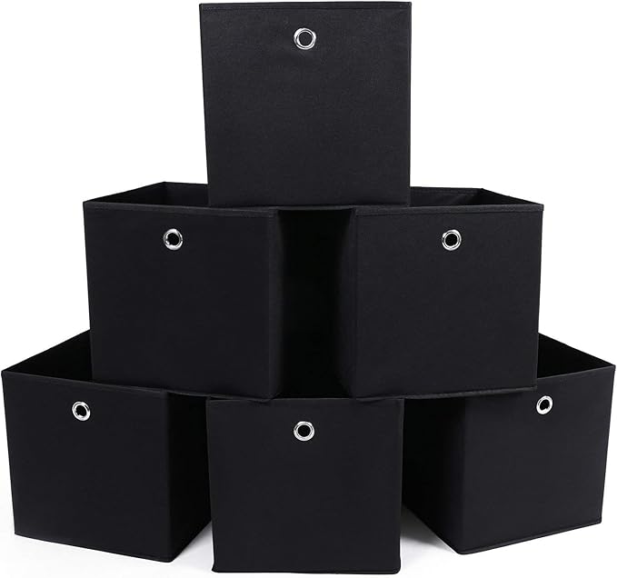 SONGMICS set of 6 Fabric Foldable storage Box Drawer Cubes with