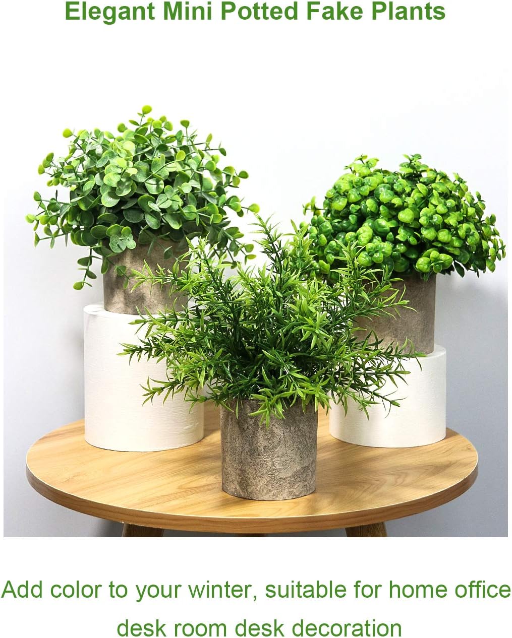 Amazon 人工植木鉢 人工鉢 3個セット ハーブの小さな観葉植物 高さ6 8 8 8インチ 屋内植物 テーブルトップ 装飾センター 人工観葉植物 オンライン通販