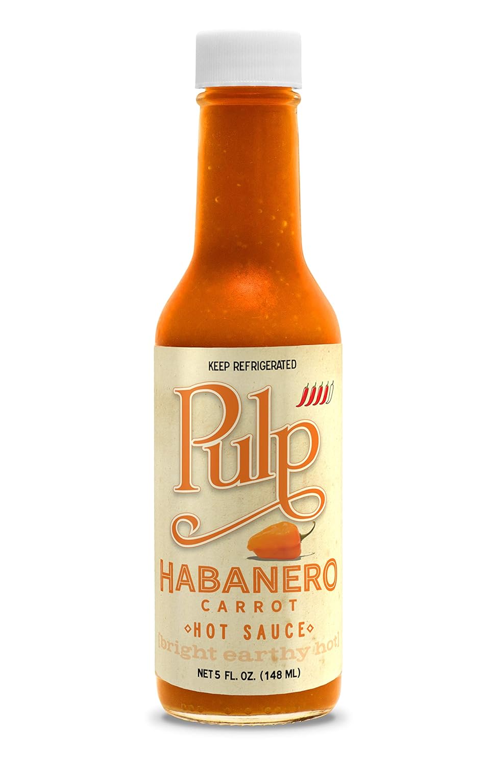 PULP HOT SAUCE | Habanero Carrot | Small batch | Raw | Natural & Probiotic | Fermented hot sauces hand crafted in Atlanta, GA