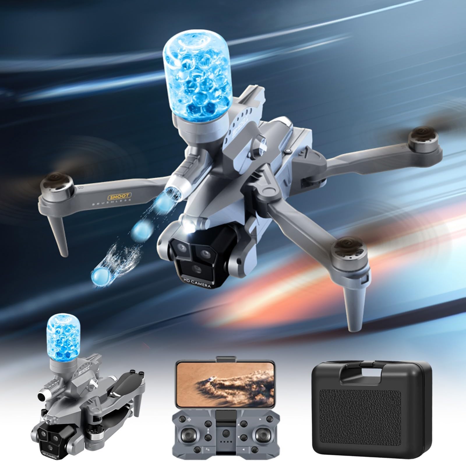 Water Bomb Drone Brushless Drone, WiFi Dual Cameras