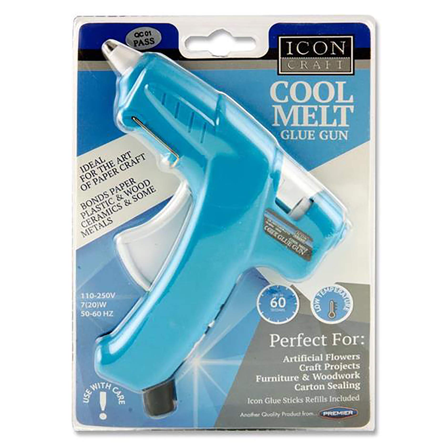Premier Stationery Icon Craft Cool Melt Glue Gun - Blue