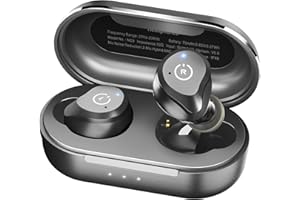 TOZO NC9 Hybrid Active Noise Cancelling Wireless Earbuds, in Ear Headphones IPX6 Waterproof Bluetooth 5.3 Stereo Earphones, Immersive Sound Premium Deep Bass Headset Matte Black