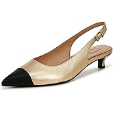 Naturalizer Womens Gazing Cap Toe Slingback Kitten Heel