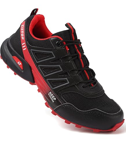 Baskets De Randonnée Extra Larges Pour Homme – En Daim, Sans Lacets, Antidérapantes Et Confortables - 6