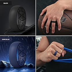 Egnaro Silicone Ring Men 1/4/5/6/7 Multipack of