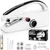 Handheld Sewing Machine: Sewing Machine for Beginners with Two Power Supply Modes,Easy to Use,Quick Stitching,Mini Portable Hand Stitching Machine with Sewing Kits for DIY,Home Travel (White)