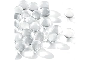 FUTUREPLUSX 5LB Glass Marbles, 0.63Inch Clear Marbles Bulk for Vase Fillers, Home Decor