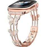 Add sparkle to your watch with the Musk-MSKR Metal Diamond Starlight Band - compatible with Apple Watch Series 10/9/8/7/6/5/4/3/2/1/SE/Ultra - shiny and stylish for women in sizes 38mm 40mm 41mm 42mm 44mm 45mm 49mm