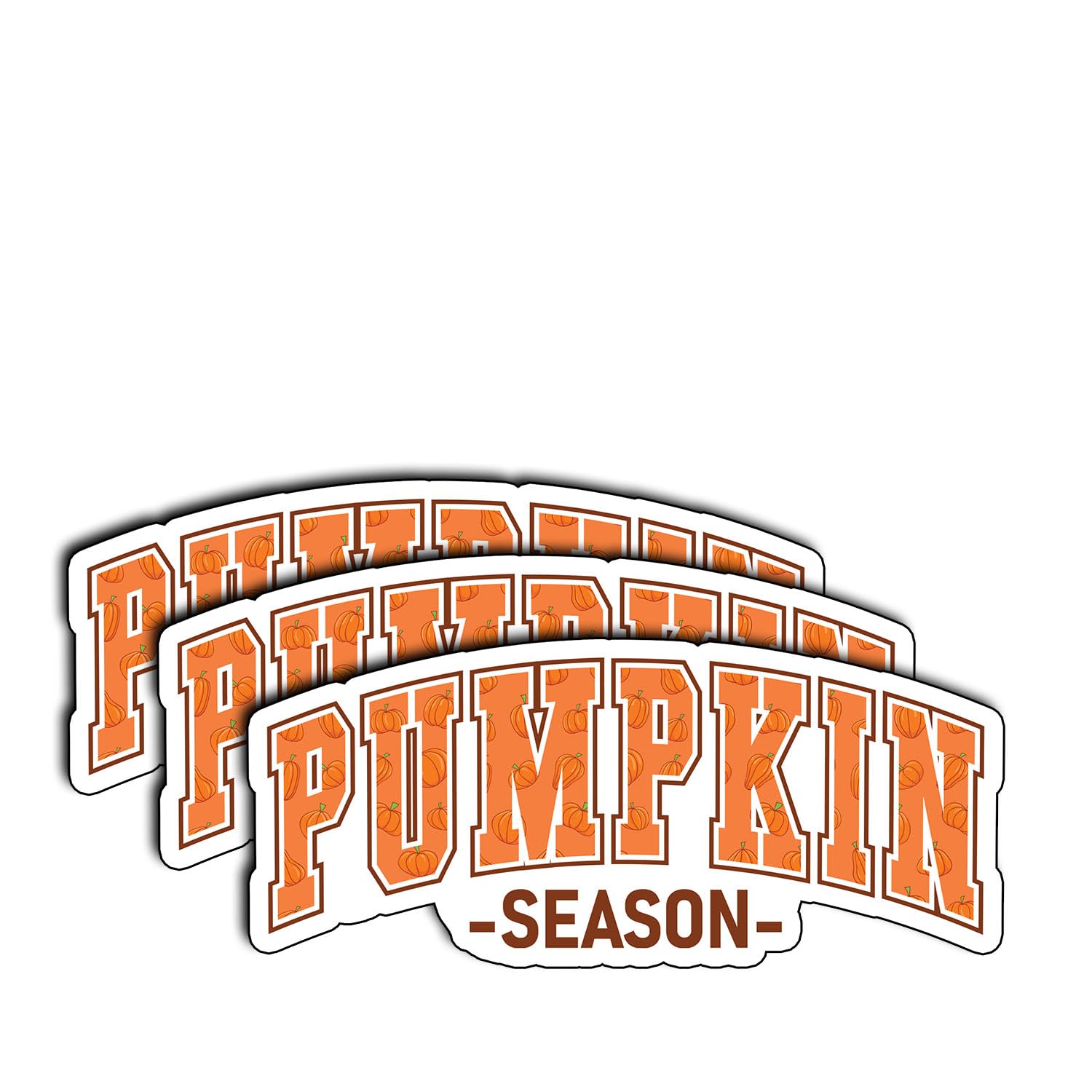 Photo 1 of (3Pcs) Pumpkin Season Sticker – Aesthetic Autumn Decal, Laptop, Journal, Water Bottle, Seasonal Decor, Thanksgiving Gifts, Cozy Autumn for Teachers, Students, Pumpkin Patch, Rustic Fall Style 3"x1.5"