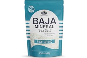 Le Marinier Baja Mineral Sea Salt Fine Grind, 1.1lb - 18oz | 100% Natural and Unrefined | Authentic Baja Sea Salt, Mineral Rich, Hand Harvested (1.1lb Fine Grind Baja Salt)