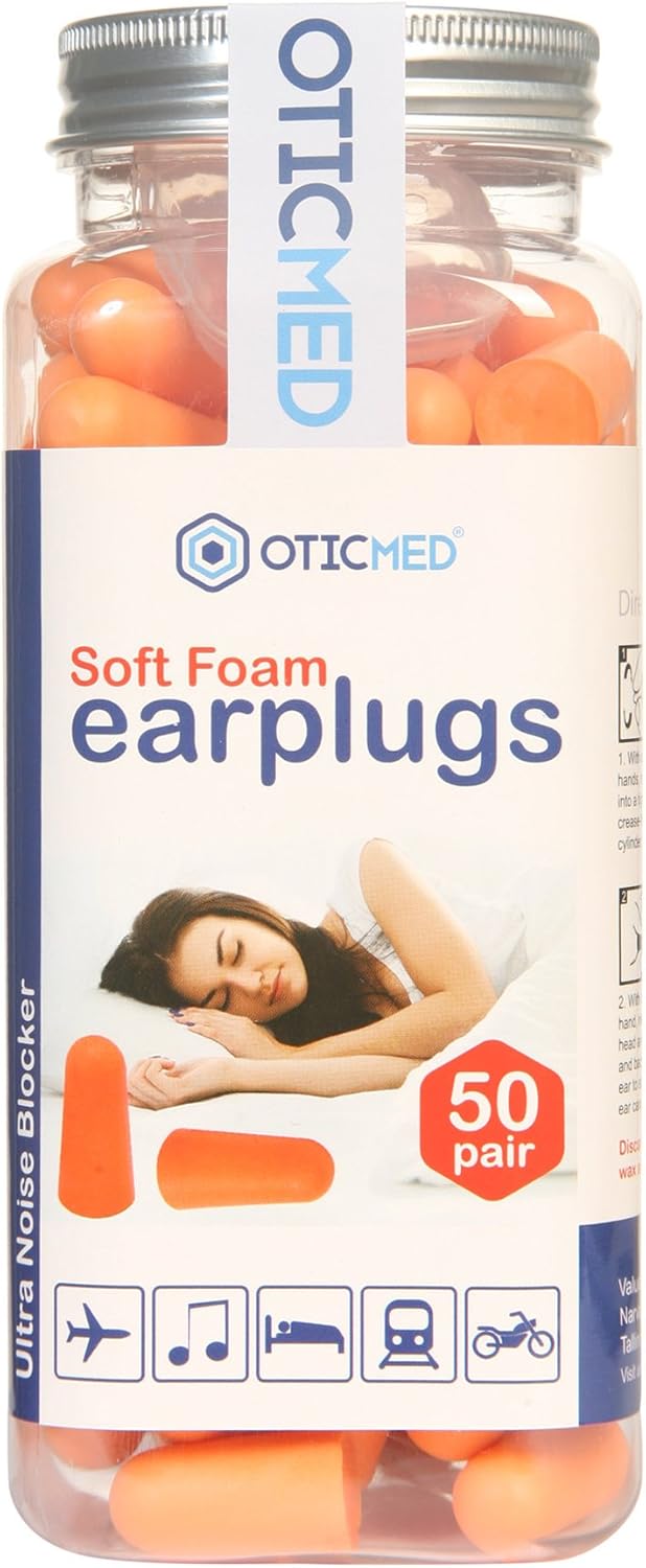 LatexFree Hypoallergenic Soft Foam Ear Plugs 50 Pairs