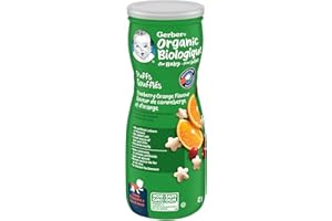 GERBER Organic Puffs, Cranberry Orange, Baby Snacks 42 g, 6 Count