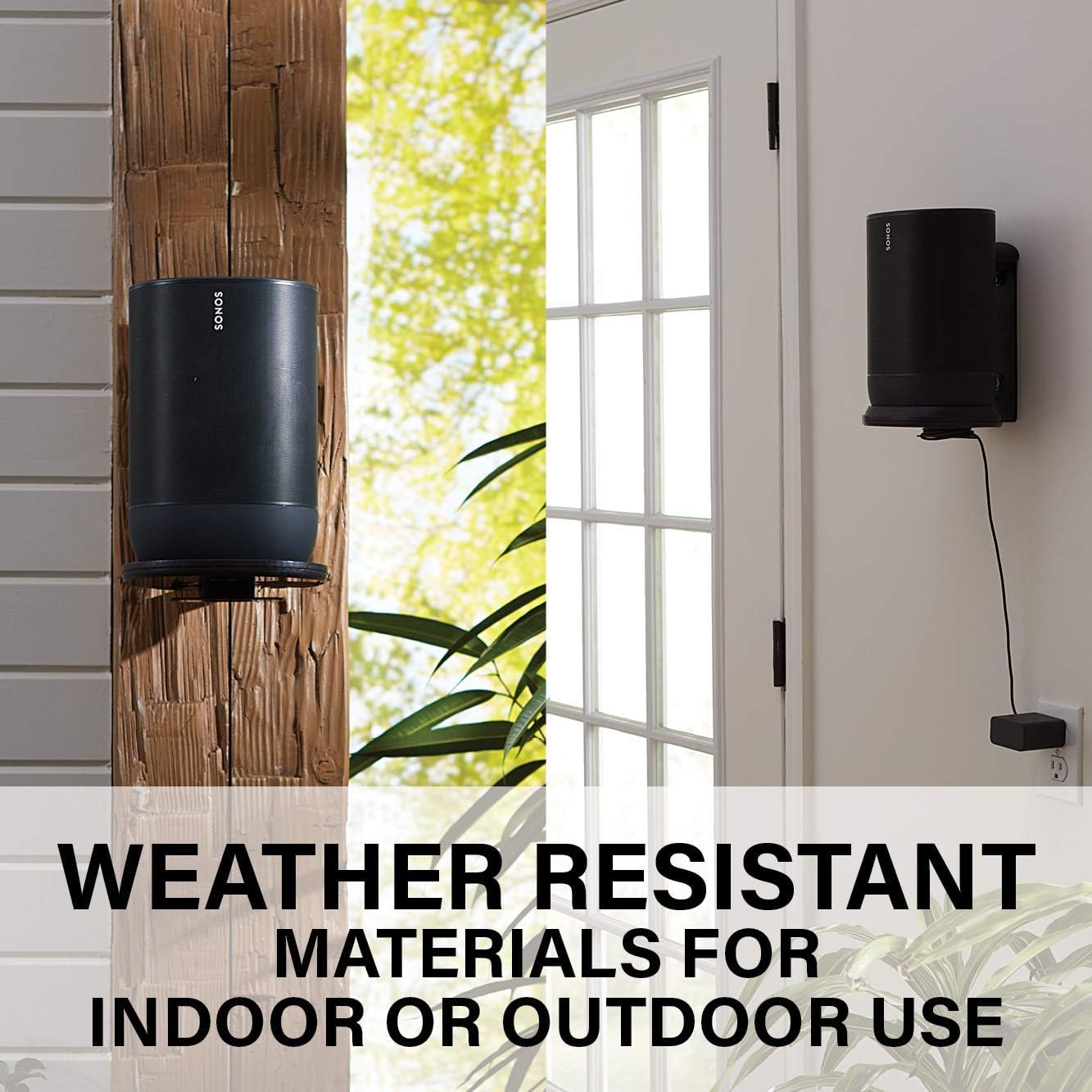 Sanus WSSMM1-B2 Indoor/Outdoor Wall Mount for the Sonos MOVE, Black - Image 5