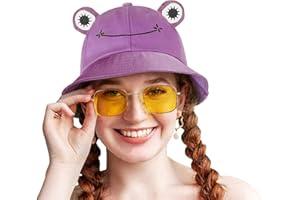 SAOROPEB Frog Bucket Hat - Cotton Funny Fisherman Hat for Adult Teens & Men