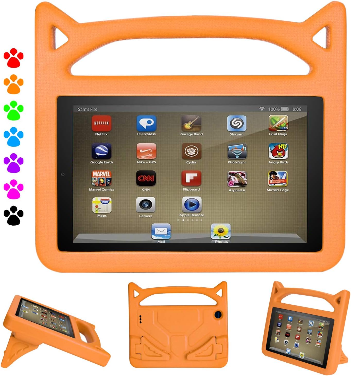 Case for Fire HD 8 Tablet 2016/2017/2018-Dinines Light Weight Shock Proof Kid-Proof Cover Kids Case for All-New Fire HD 8 Tablet (6th/7th and 8th Generation, 2016/2017 and 2018 Release)