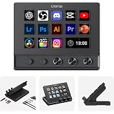 ULANZI D200X Creative Deck Macro Keyboard, 14 LCD Keys &amp; 3 Encoder Knobs, 8-in-1 Hub w 4K HDMI, 3.5mm Audio, SD/TF Reader, USB 3.2 10Gbps, for Video Editing/Streaming/Smart Home PC, Mac