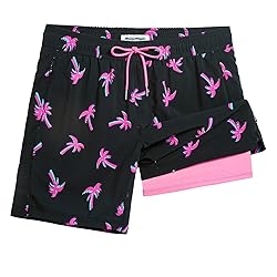 maamgic 2 in 1 Mens Swim Trunks 7 Inch Swim Shorts