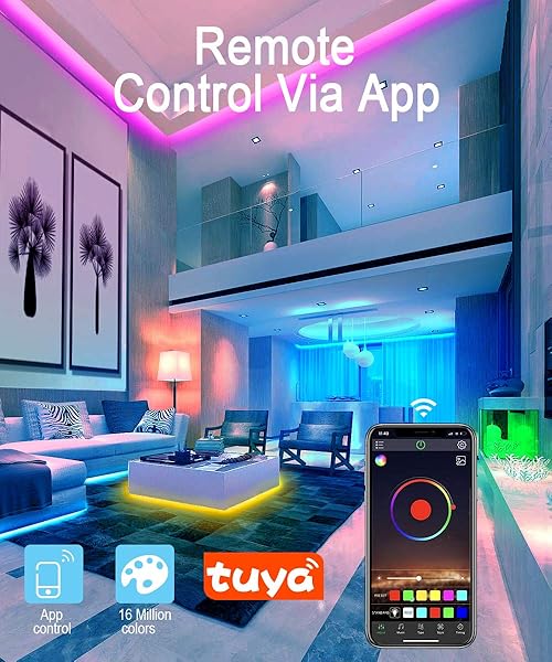 Tiras LED Wifi JESLED 5M Tira de LED RGB Compatible con Alexa Google Home App LED Tira Luz Sincronizacin de Msica Perfecto para Navidad Fiesta Decoracin Domstico para Hogar