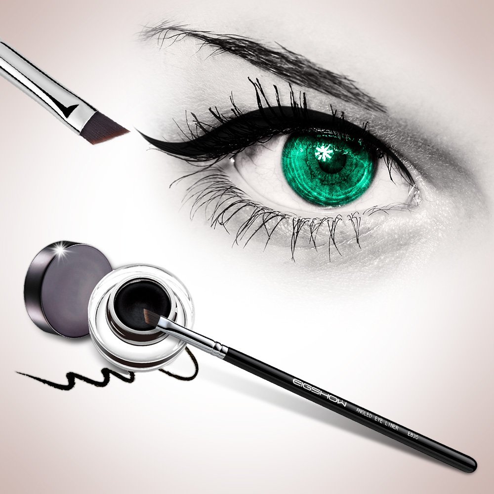 Eyeliner Makeup Brush Makeup Angle Eyebrow Kabuki Brush Eigshow Portable Eye Powder Foundation Brush, Beauty Cosmetic Tool