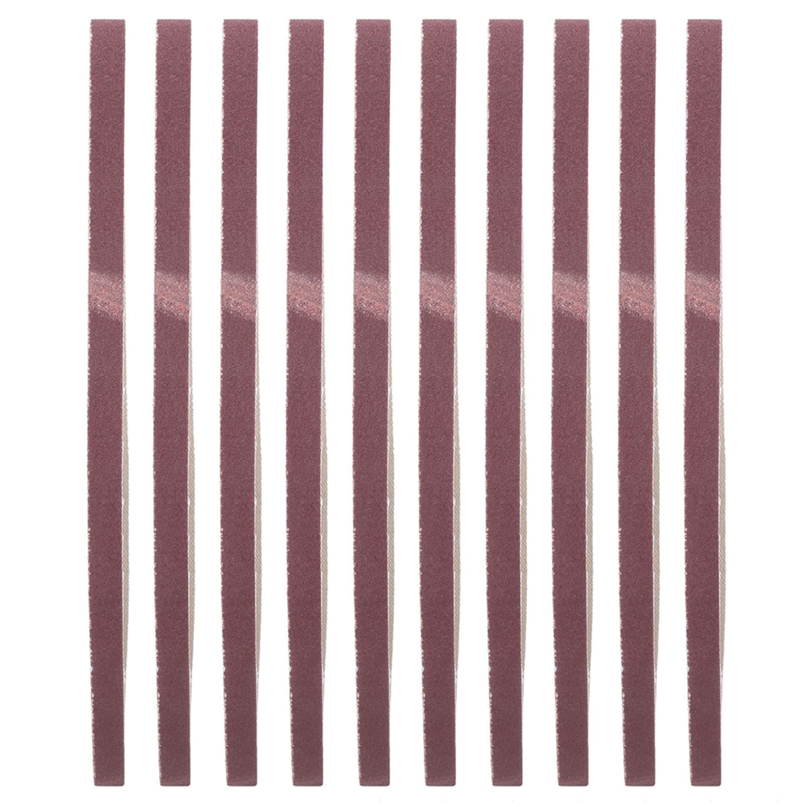 Sanding Belt 10PCS Aluminium Oxide Sandpaper Sander Abrasive Band Strap 533 X 9mm for Various of Belt Machine (180#)