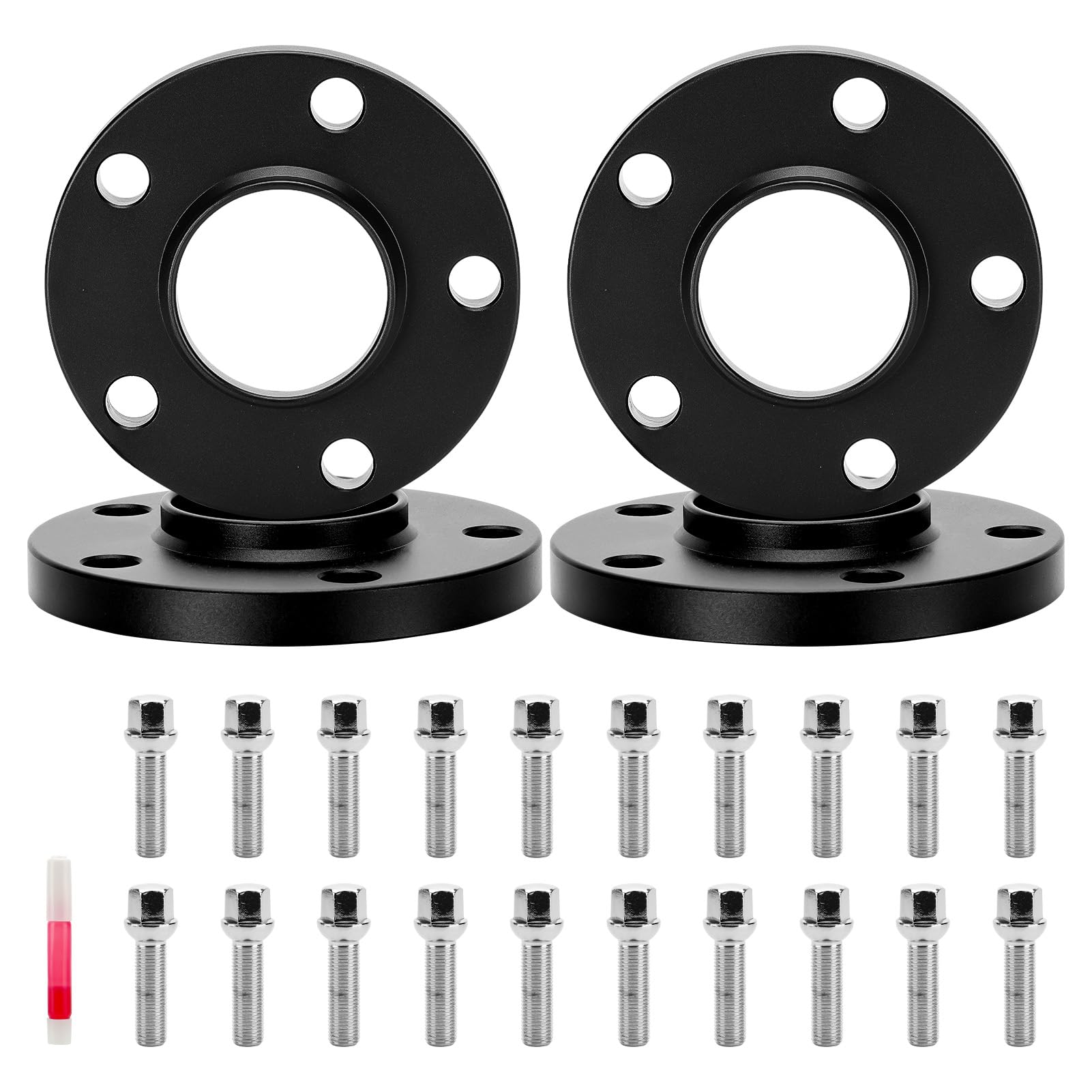 Photo 1 of 4PCS 15mm 5x112 Wheel Spacers with Hubcentric Fit for Audi A4 A5 A6 A7 A8 Q5 Q7 RS5 S4 S5 S6 S7 S8 SQ5, 14x1.5 Bolts 66.6mm Bore Wheel Adapter for Mercedes-Benz A160 A180 A190 A200 A250 B180 B200 B250