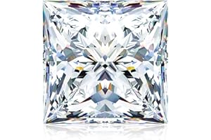 TUHE 0.3-10 Carats Moissanite Stone Lab Grown Simulated Diamond Loose D Color VVS1 Clarity Round/Oval/Pear/Princess Cut Moissanite Loose Gem Stones with GRA Certificate for Ring Pendant Jewelry Making Gift