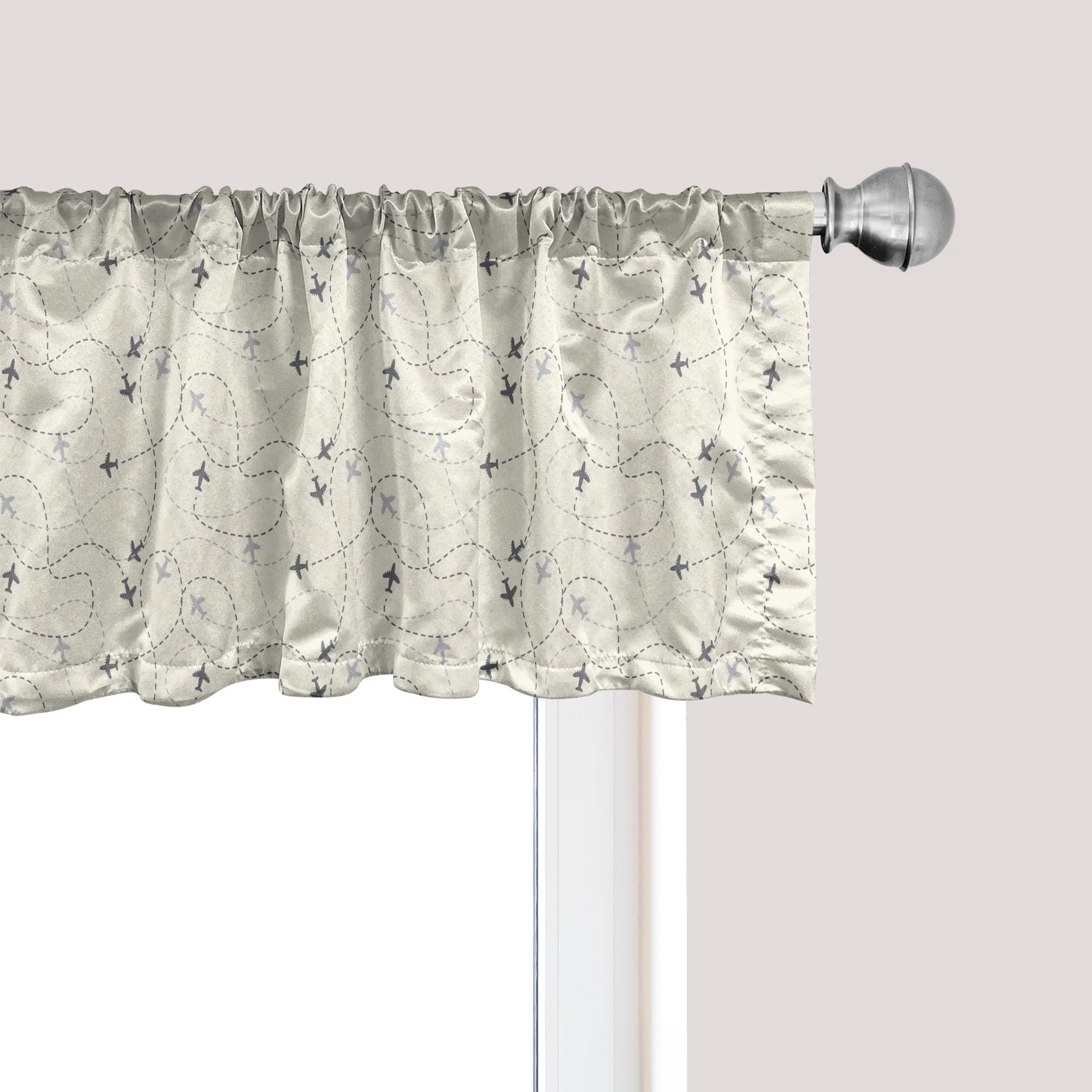 Ambesonne Airplane Print Window Valance, Minimalist