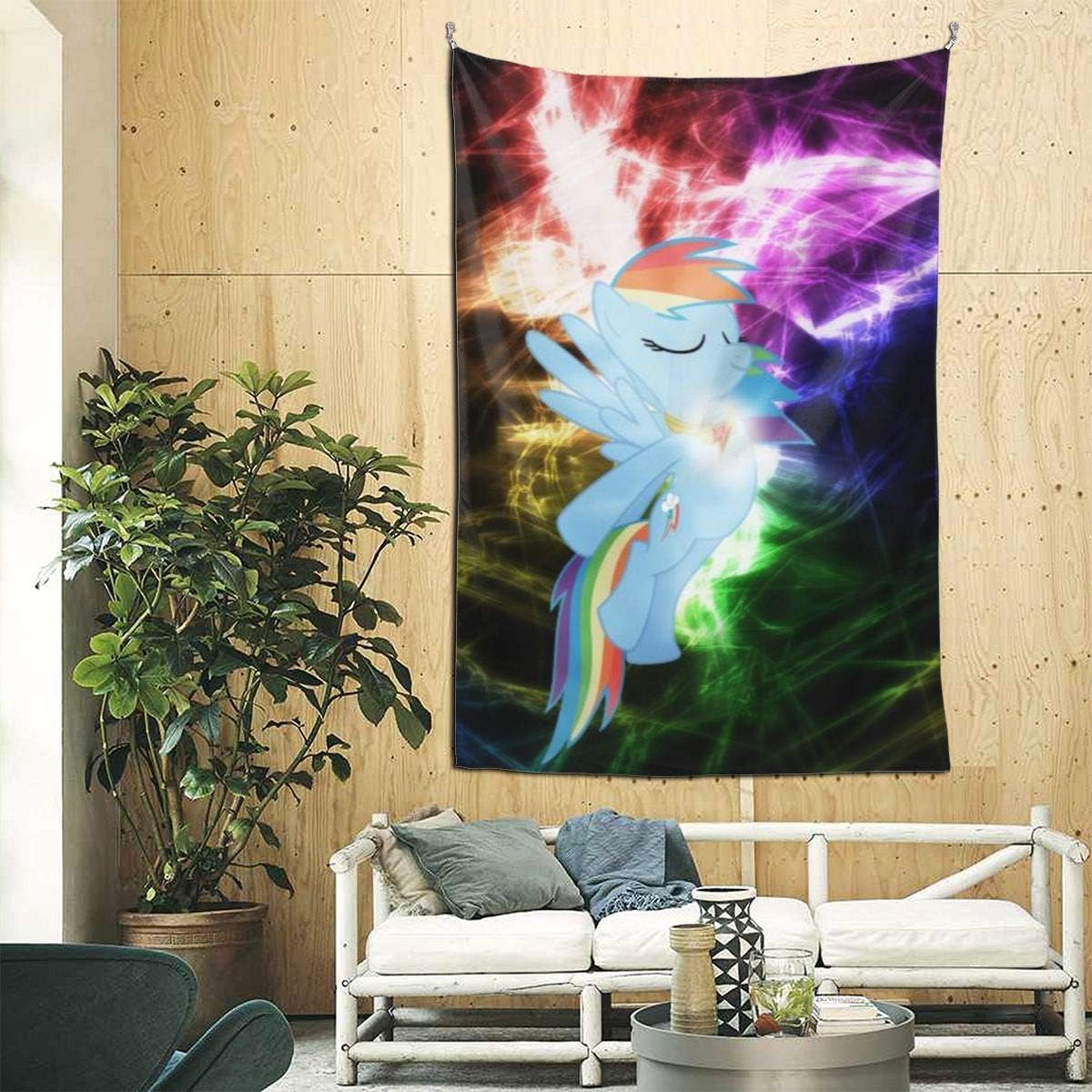 Heavenly Battle Rainbow Dash My Little Pony Tapestry，Wall Hanging Room Living Tapestrys Home Decorative Bedroom Art Tapestries-