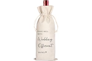 Maydvdv Pairs Well With Wedding Officiant,Wedding Officiant Wine Bag, Wedding Officiant Gifts, Pastor Appreciation Gift, Officiant Wine Bag Gift 11WB45