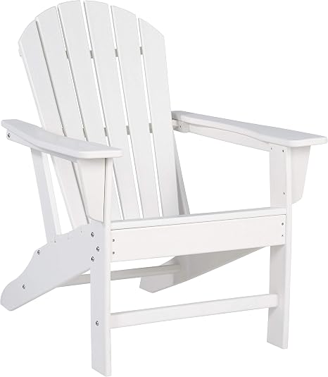 Amazon Com Signature Design By Ashley Sundown Treasure Outdoor Adirondack Chair White Garden Outdoor