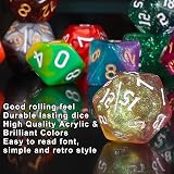 QMAY Polyhedral Dice Set 245 Pieces 35x7 D20 D12 D10 D8 D6 D4 Acrylic view 5