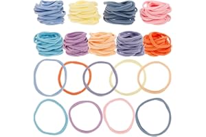 Artibetter 180Pcs Potholder Loom Loops Multicolored Elastic Bands for Diy Weaving Craft Refill Kit Nylon Loom Bands for Knitt
