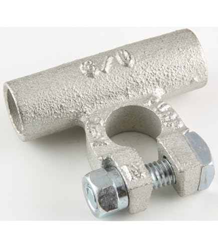 Pair Of 3/0 AWG Straight Barrel Battery Terminals - Positive & Negative, Top Post